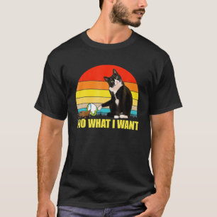 Camiseta Faça o que eu quero que a taça de café de gato tux
