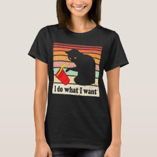 Camiseta Faça o que eu quero... Vintage Black Cat Red Cup