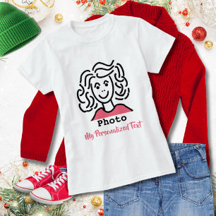 Camiseta Faça o seu   Adicione sua foto   Personalizar text