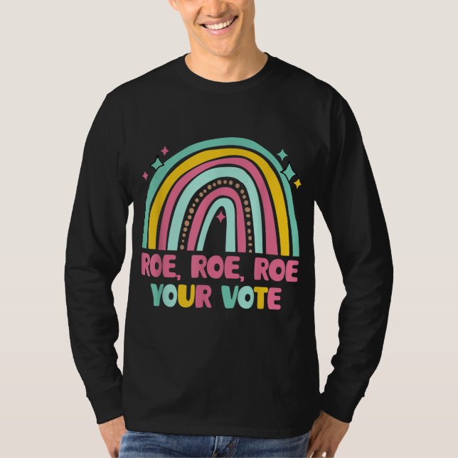 Camiseta Faça o seu voto Rainbow Retro Pro Choice Rig das M (Frente)