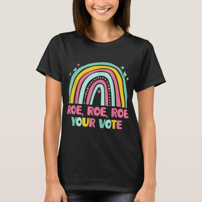 Camiseta Faça o seu voto Rainbow Retro Pro Choice Rig das M (Frente)