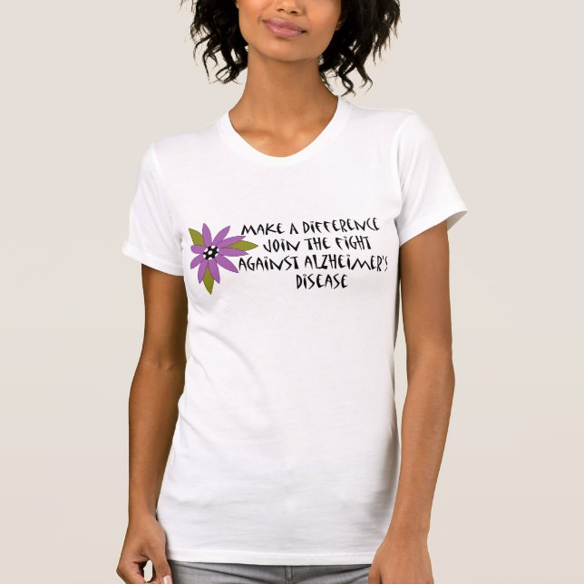 Camiseta Faça o t-shirt de um Alzheimer da diferença (Frente)