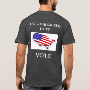 Camiseta Faça seu dever sagrado - voto!