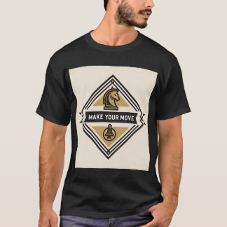 Camiseta Faça Seu Movimento – Design de Peça de Xadrez
