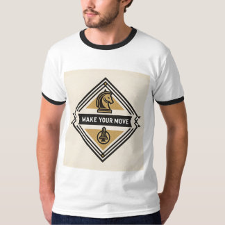Camiseta Faça Seu Movimento – Design de Peça de Xadrez