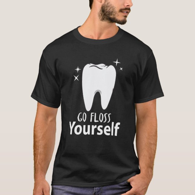 Camiseta Faça seu próprio perfil Dentista e dental Assistan (Frente)