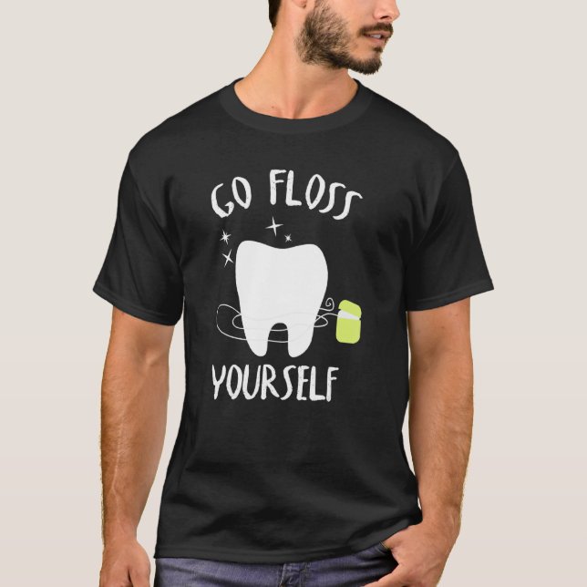 Camiseta Faça seu próprio perfil Dentista e dental Assistan (Frente)