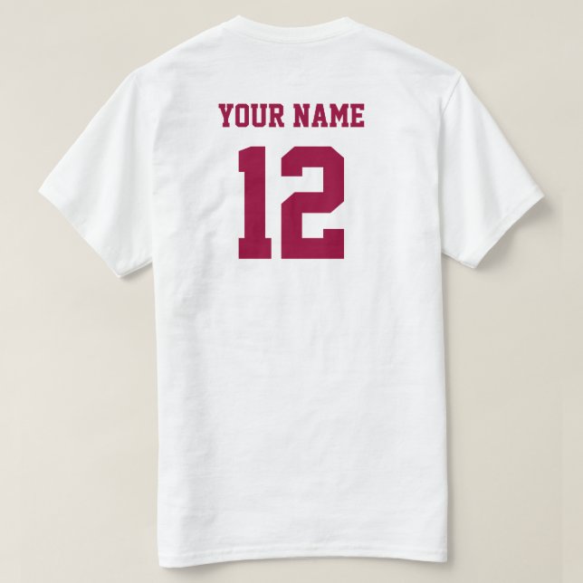 Camiseta Faça seu próprio t-shirt dos números (Verso do Design)