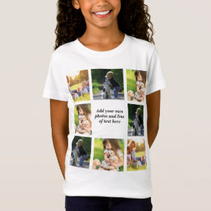 Camiseta Faça sua própria colagem de fotos e texto