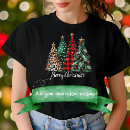 Camiseta Faça sua própria mensagem de Natal feliz