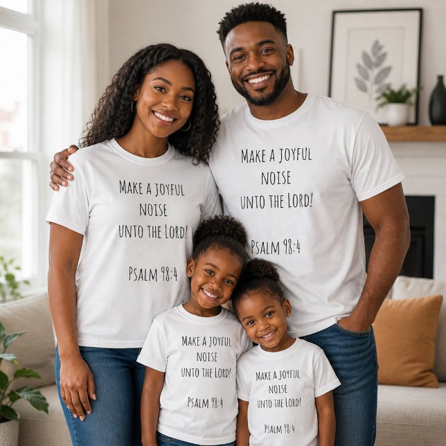 Camiseta Faça um Barulho Alegre ao Senhor (Criador carregado)