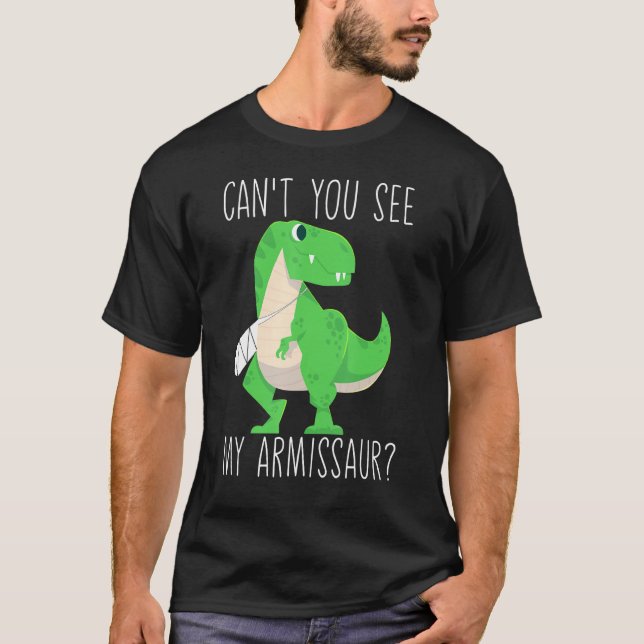 Camiseta Faça Um Dinossauro De Braço Bem Quebrado Com Uma G (Frente)