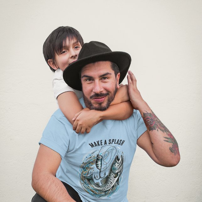 Camiseta Faça Um Pescador Esparso (Criador carregado)