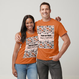 Camiseta Faça um Trick do Halloween rosa ou trate o nome da