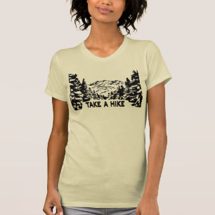 Camiseta Faça uma citação de Hike, paisagem monocromática d