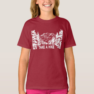 Camiseta Faça uma citação de Hike, paisagem monocromática d
