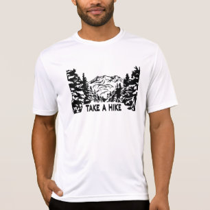 Camiseta Faça uma citação de Hike, paisagem monocromática d