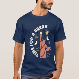 Camiseta Faça uma pausa refrescando um design legal e diver