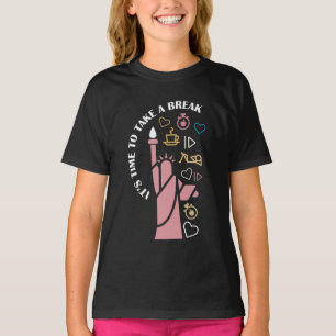 Camiseta Faça uma pausa refrescando um design legal e diver