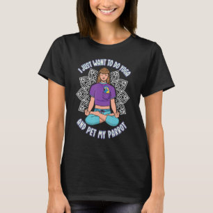 Camiseta Faça Yoga e Pet Parrots I Macaw de garganta azul