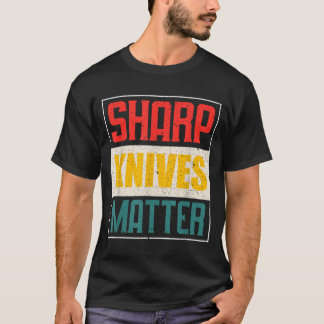Camiseta Facão Engraçado De Facas Afiadas Para Chefes De Co