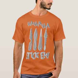 Camiseta Facas de Atiramento do Stickem HaHa