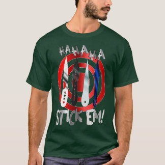 Camiseta Facas de Atiramento do Stickem HaHa e Clássicas de