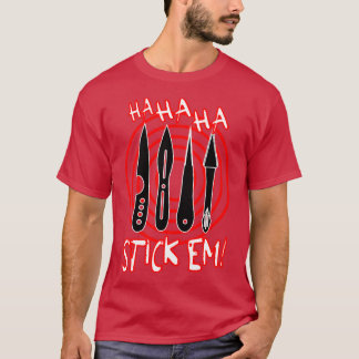 Camiseta Facas de Atiramento e Alvo do Stickem HaHa