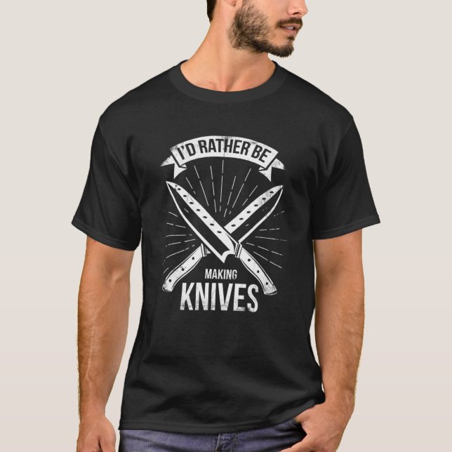 Camiseta Facas de fazer de preferencialmente Bladesmith Id (Frente)