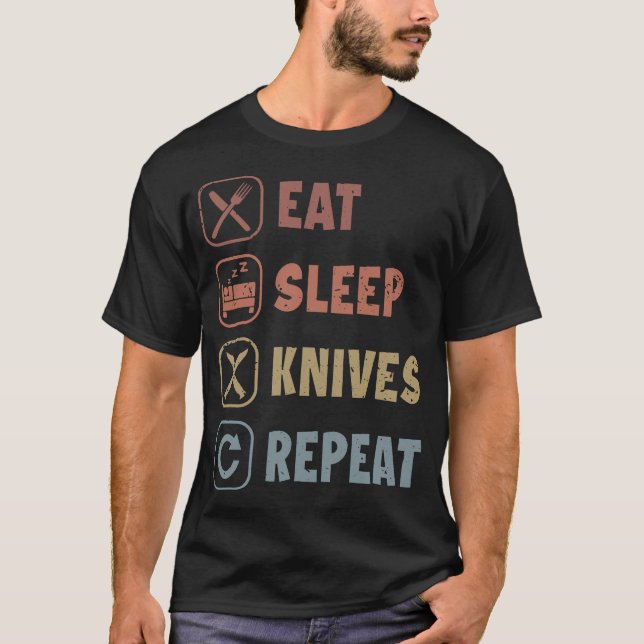 Camiseta Facas de recolha de facas S2 (140) (Frente)