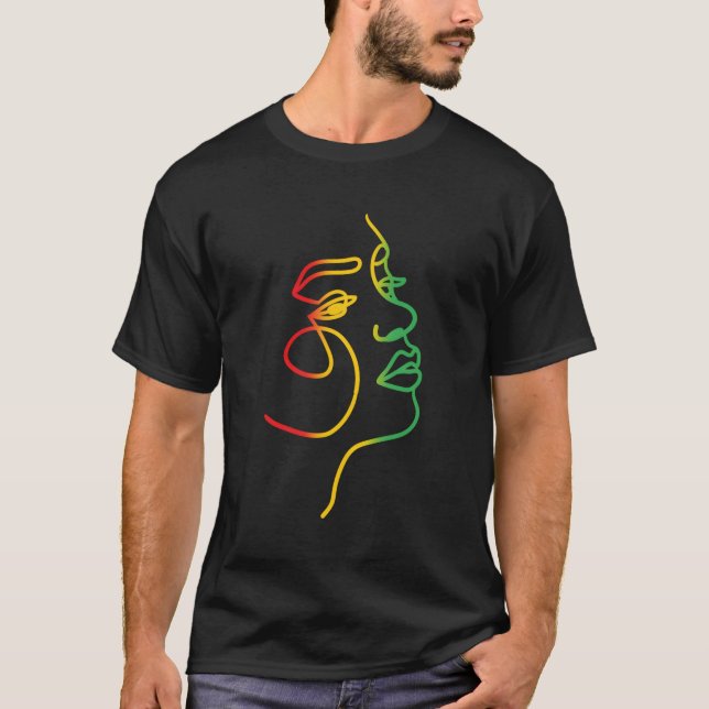 Camiseta Face a Abstrato Junenésimo da História Africana (Frente)