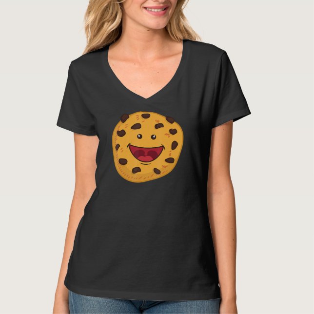 Camiseta Face Chip Cookie Chocolate | Produto Halloween (Frente)