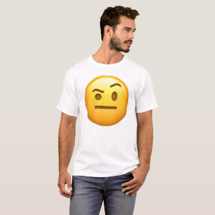 Camiseta Face Com Uma sobrancelha Levantada - Emoji