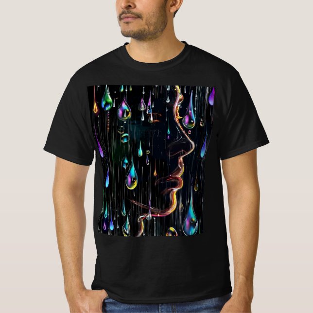 Camiseta Face da chuva: Arco-Íris Melodia (Frente)