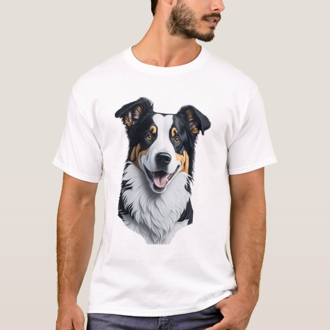 Camiseta Face de Border Collie (Frente)