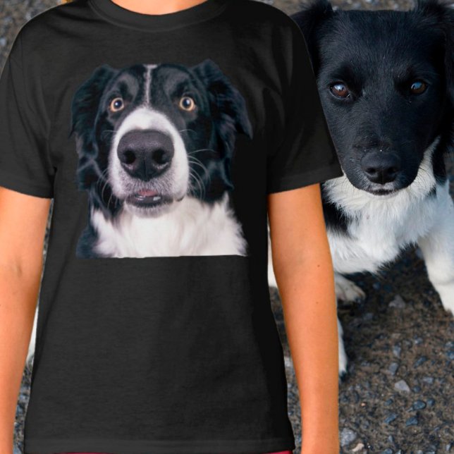 Camiseta Face de Cachorro Preto e Branco (Criador carregado)