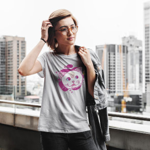 Camiseta Face de Cartografia de Gato Branco