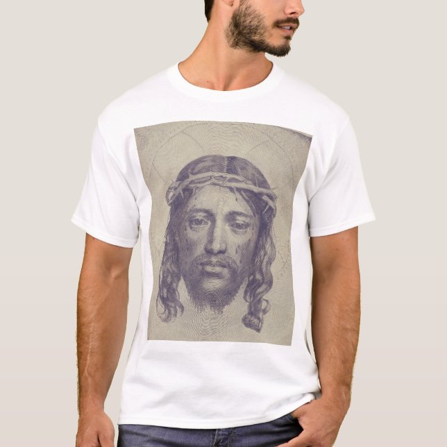 Camiseta Face de Cristo na Rua. O Véu Sagrado de Veronica (Frente)