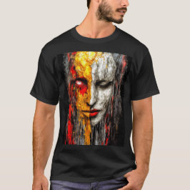 Camiseta Face de pintura de identidade fragmentada