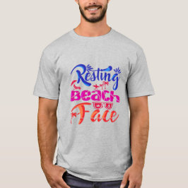 Camiseta face de praia em repouso
