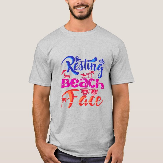 Camiseta face de praia em repouso (Frente)