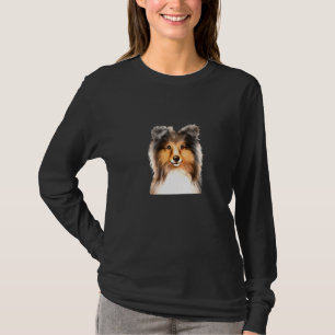 Camiseta Face De Um Cão De Sheltie 7