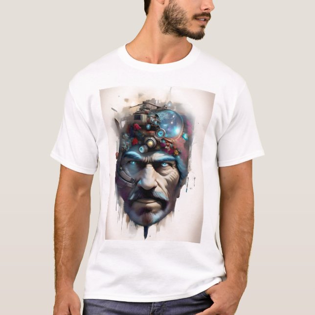 Camiseta Face do Future-1 [Arte genérica com IA] (Frente)