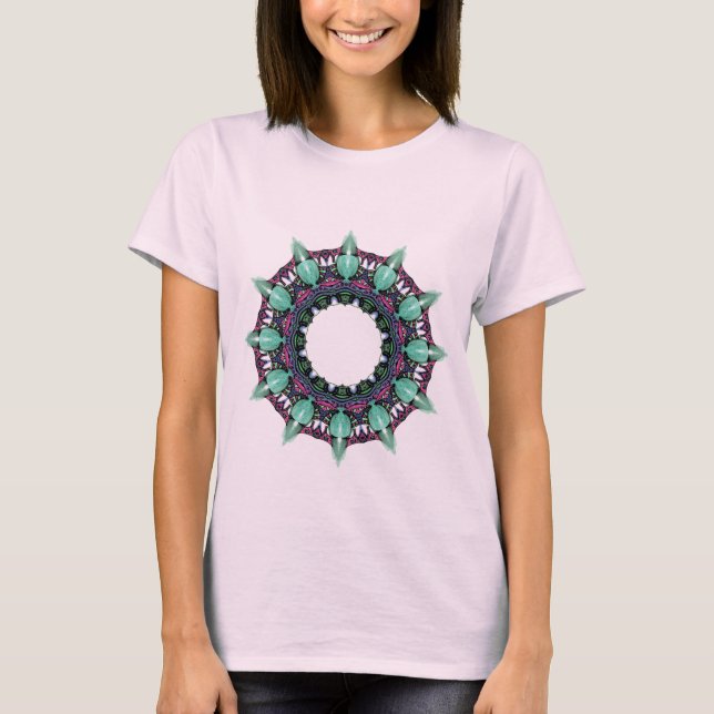 Camiseta face do relógio caleidoscópio fratural ART I (Frente)