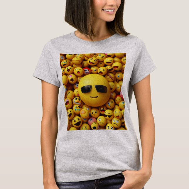 Camiseta Face Emojis: Quando Expiram Expressões" (Frente)
