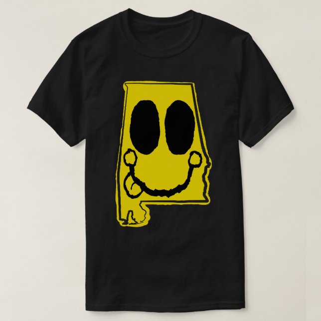 Camiseta Face feliz do Alabama com a língua saindo (Frente do Design)