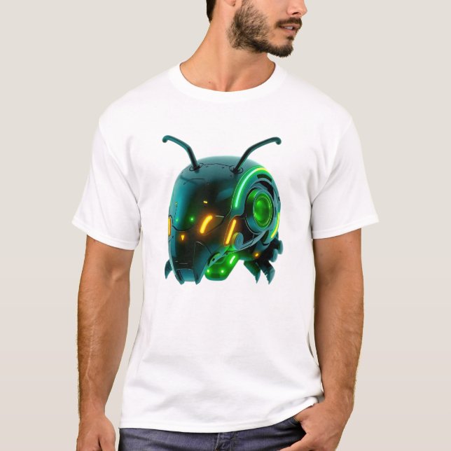 Camiseta Face Neon Robotic Caterillar (Frente)