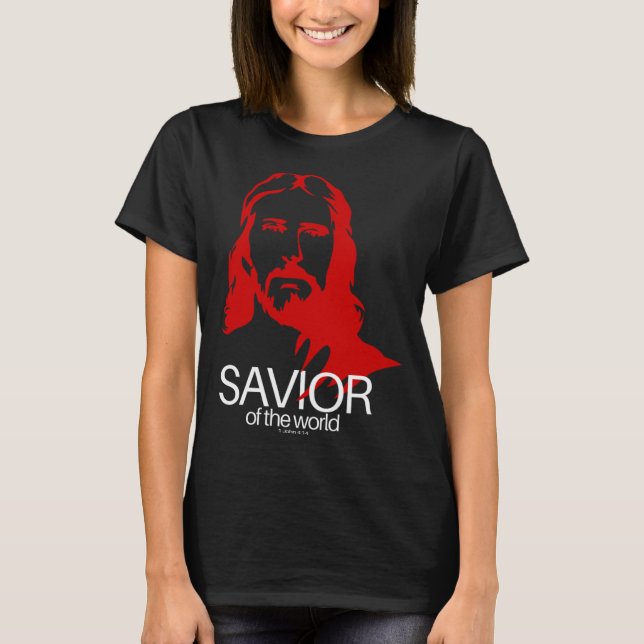 Camiseta Face of Jesus Savior of the World  Christian Bible (Frente)