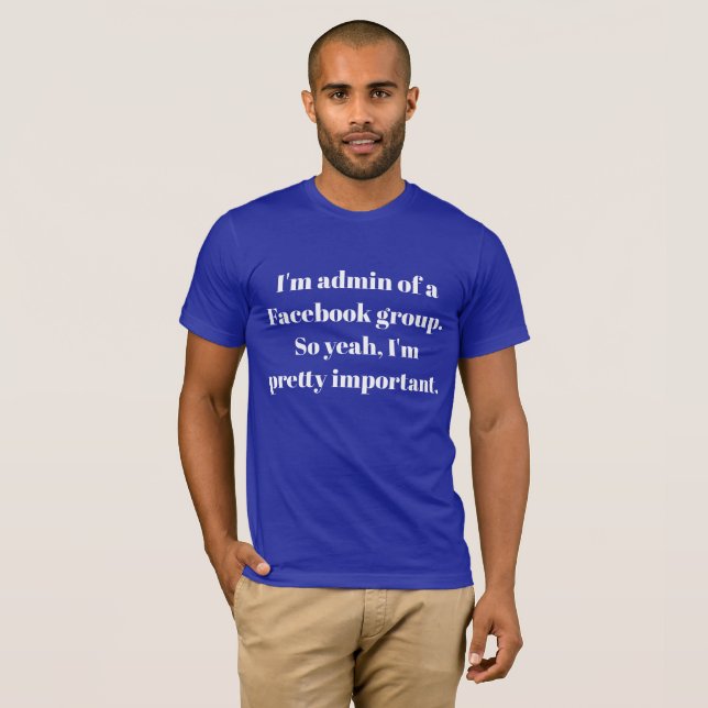 Camiseta Facebook Admin (Frente Completa)