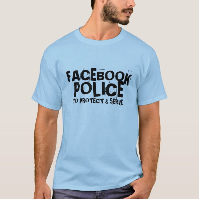 CAMISETA FACEBOOK, POLÍCIA, PARA PROTEGER & SERVIR (Frente)